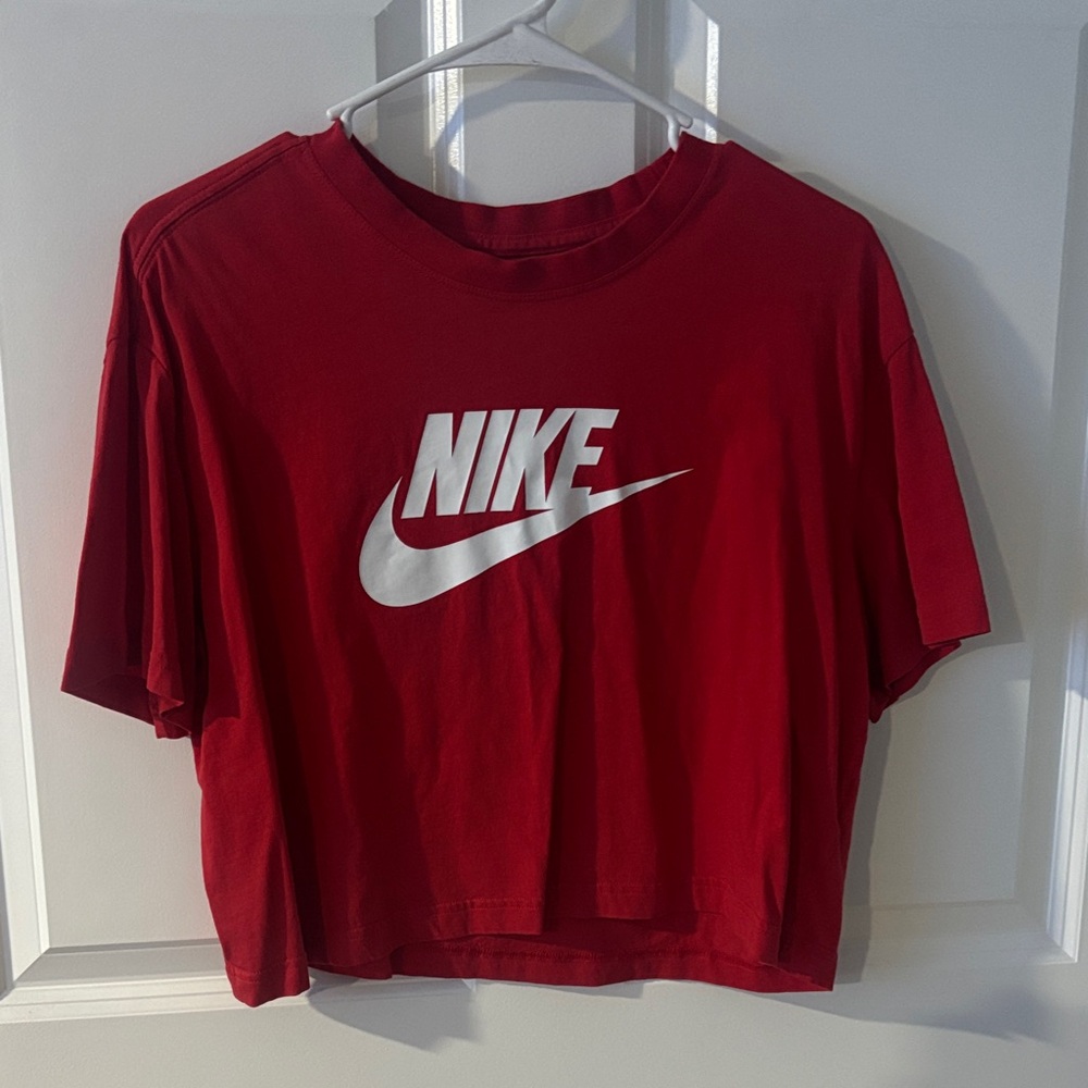 Nike Red Tee with White Logo